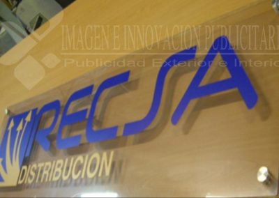 placas en vidrio