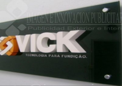placas en vidrio